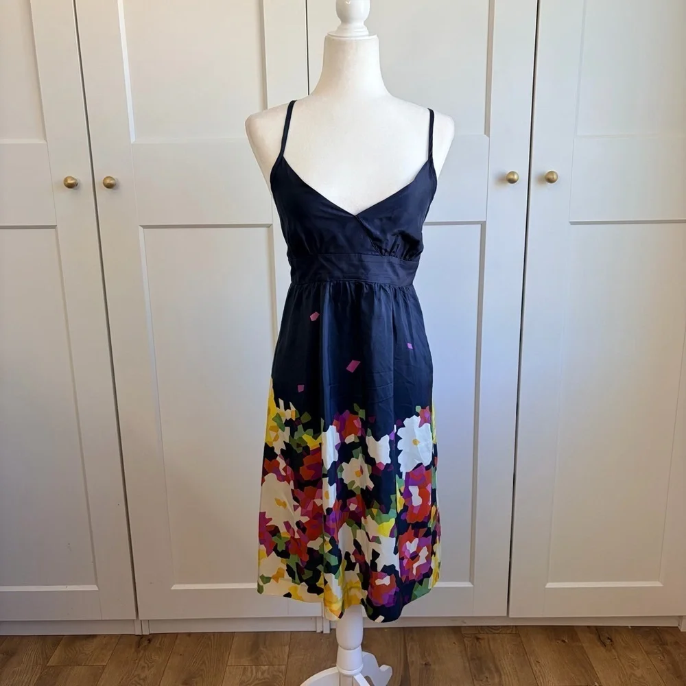 theory dress silk Dark Graphite Twist Bodice Dress in Satin | Women's Satin Dress